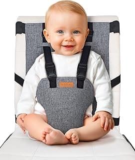 Best Amazon Buy Under: liuliuby Compact Travel High Chair | Portable High Chair for Baby | Baby Travel Essential Harness Seat | Must Haves for Vacations, Restaurants, Family Visits with Babies | Portable Highchair Seat