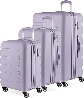 _SKIP_7366 Signature Hardside Expandable Luggage with Spinner Wheels, TSA Lock, Cup-Holder, Evening Haze, 3-Piece Set (19/23/27)