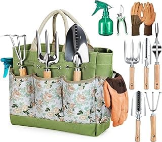 Rust-Resistant Steel Garden Tool Sets for Women, Men, Durable, Ergonomic Wooden Handle, Idea for Planting Work