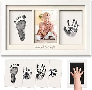 No Mess Ink Pad for Baby Handprint, Clean Touch Paw Print Kit for Dog Picture Frame, Personalized Baby Christmas Shower Gifts