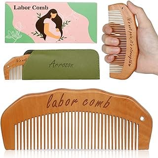 Arrozon Birth Comb for Women Labor, Pregnant Mom Hospital Bag Must Haves | Labor and Delivery Essentials Wooden Labor comb Natural New Mom Gifts Birthing Comb