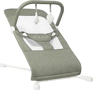 Baby Delight Highland Baby Bouncer, Sage Tweed | For Infants 0 – 6 Months, 3-Position Recline, Adjustable 3-Point Harness, Secure Locking Mechanism, Folds Flat