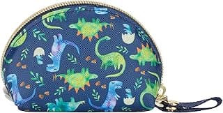 Itzy Ritzy Everything Storage Pouch – Small Zipper Pouch Holds 2 Pacifiers – Snap Handle Attaches to Diaper Bag, Stroller or Purse – Holds Earbuds, Chargers, Change or Disposable Bags (Dinosaur)