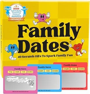 Happy Duo Family Dates 40 Scratch Off Cards – Summer Activities for Kids & Tween from Kids – Family Games for All Ages