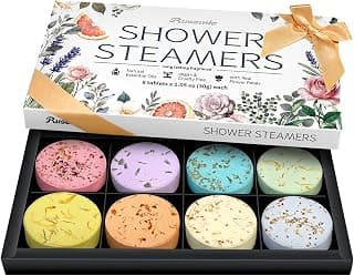 Shower Steamers Aromatherapy Birthday Gifts for Women - 8 Pack Shower Bombs with Natural Essential Oils, Self Care Relaxation Home Spa, Basket Stuffers White Elephant Gifts for Women Mom Wife Teens