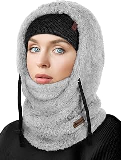 Ski Mask Fleece Balaclava, Windproof Face Mask Winter Warm Neck Cover