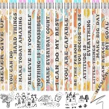 100 Pcs Retro Motivational Pencils Bulk, Inspirational School Pencils for Classroom, Cute Wood Pencils with Encourage Positive Saying, Back to School Supplies for Kids Student Teacher Classroom Reward