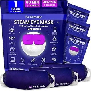 Stocking Stuffers & Birthday Gifts, Self Heating Steam Mask, Moist Heat Fast Relief, Relaxation, Sleep, Travel, Puffy Eyes