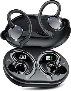 Wireless Earbuds, 2026 Bluetooth 5.4 Headphones HiFi Stereo, Bluetooth Earbuds with ENC Noise Cancelling Mic, IP7 Waterproof in Ear Earphones, 68H Dual LED Display Ear buds for Workout Sports