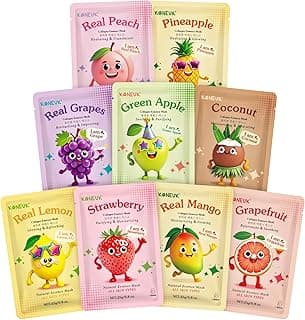 Bulk Collagen Face Mask for Kids, Sleepover Party Supplies, Spa Birthday Party Supplies and Gifts for Girls