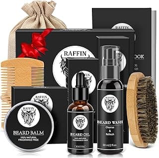 Mens Gifts - Beard Kit for Men's Self-care, Outfits Men's Grooming Routine, Anniversary & Birthday Gifts for Men, Him, Husband, Boyfriend, Dad, Son, Male Friend, Brother, Christmas Stocking Stuffers