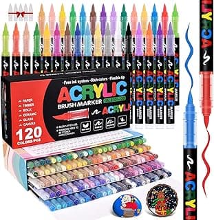 Water-Based Acrylic Markers for School Classroom, Waterproof Paint Pens, DIY Art & Crafts—Fabric, Wood, Metal, Rock, Glass