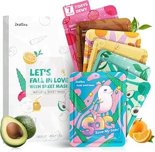 7Days Variety Self Care Set, Deep Hydrating & Glow, Gentle on All Skin Types, Fun Sleepover Slumber Party for Teens, Birthday