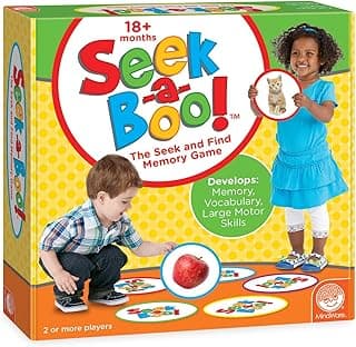 MindWare Seek-a-Boo Seek and Find Memory Game and Toddler Flash Cards Matching Game | Seek-and-find memory game for toddlers—flip and match picture cards to build memory, vocabulary and focus, ages 2+