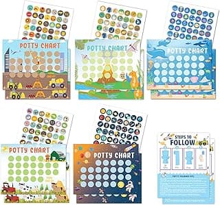 Potty Training Chart for Toddler 5 Fun Styles 17 PCS Potty Chart for Boys with 315 Stickers for Kids Potty Training Reward