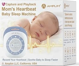 Mom's Real Heartbeat Soother Sound Machine for Baby, Newborn, Infant | heartbeat sound white noise sleep machine, Moms Heart Beat Recorder Device