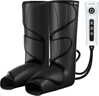 CINCOM Leg Massager for Circulation and Pain Relief FSA - HSA | Air Compression Calf Foot Leg Massagers with 2 Modes 3 Intensities Adjustable Leg Wraps Gifts (with 2 Extensions)
