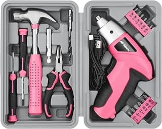3.6V USB-C rechargeable, 180rpm, driver bits, hammer and pliers included, light duty repairs at home, dorm or apartment