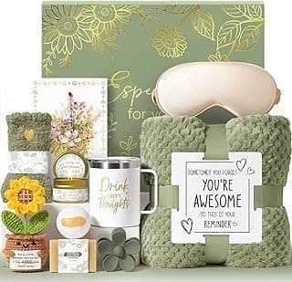 Thinking of You After Surgery Thank You Gifts Set, Sunflower Bosses Day Gifts for Women Boss lady Mom Best Friend Sister Wife