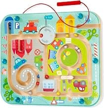 Magnetic maze travel activity for toddlers that builds fine motor skills, focus and screen-free learning on the go.