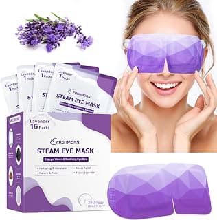 16Packs Steam Eye Mask Heated Eye Masks For Dry Eyes, Lavender | Warm Compress for Eyes, Self Heating Warm Eye Mask, Disposable Steam Mask for Sleep, Spa, Travel Essentials, Gifts For Women