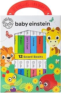 Baby Einstein - My First Library Board Book Block 12-Book Set - First Words, Alphabet, Numbers, and More! - PI Kids
