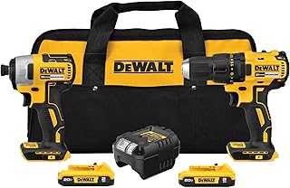 _SKIP_DEWALT 20V MAX Cordless Drill and Impact Driver, Power Drill Brushless 2-Tool Power Tool Combo Kit, Includes 2 Batteries, Charger and Bag (DCK277D2)