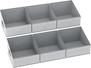 DIMJ Closet Storage Bins - Fabric Storage Baskets for Shelves, Collapsible Closet Organizers and Storage with Handles, Trapezoid Shelf Organization Storage Cubes for Purse, Toys, Books, Towel, Socks