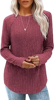 Womens Sweaters 2026 Fall Fashion Crewneck Tunic Tops S-XXL