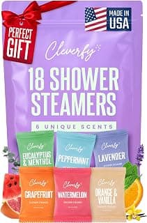 Cleverfy Shower Steamers Aromatherapy Gifts for Women and Men, 18 Tablets | Birthday, Self-Care, Spa & Relaxation Gifts | for Teen Girls, Mom, Best Friend, Sister, Her, Girlfriend, Grandma, Wife