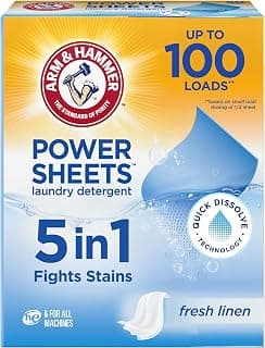 Quick-Dissolve Sheets, Up to 100 Small Loads, Pre-Measured, 99% Less Water, Zero Plastic Bottle Waste