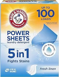 Quick-Dissolve Sheets, Up to 100 Small Loads, Pre-Measured, 99% Less Water, Zero Plastic Bottle Waste