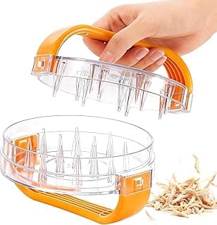 NonSlip Chicken Shredder Tool Twist, Clear Meat Shredder | NonSlip Twist Shredding in Seconds, No Spike Broken, Visible Shredding for Chicken Breast Meat Beef, Time Saver, BPA Free