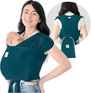 Easy to Wear, Adjustable Baby Carrier Newborn to Toddler, Infant Carrying Shirt, Hands Free Bonding, Breathable Fabric Wrap