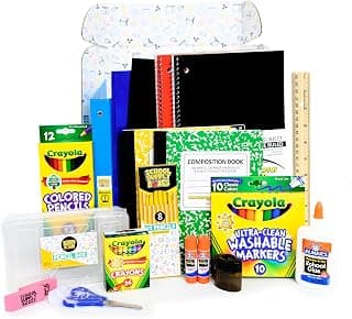 Back to School Essentials Supplies Kit Bundle for K-8 Students – 20-Piece First Day of School Must-Have Set with Notebooks, Pencils, Folders & More