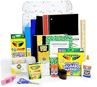 Back to School Essentials Supplies Kit Bundle for K-8 Students – 20-Piece First Day of School Must-Have Set with Notebooks, Pencils, Folders & More