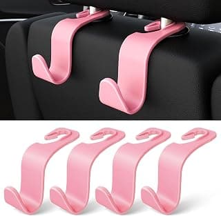 Universal Fit Most Car/SUV/Truck, Anti-drop, Hanger for Backpack Umbrella Water Bottle Coat Purses Handbags Groceries, Pink