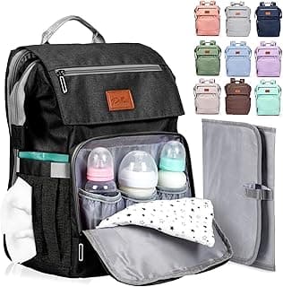 PILLANI Baby Diaper Bag Backpack - Baby Bags for Girls & Boys, Large Waterproof Diaper Backpack - Baby Shower Gifts & Registry Must Haves - Travel Diaper Bags with Changing Pad - Stuff for Newborn