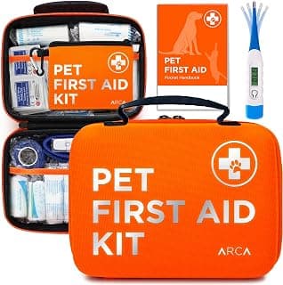 Amazon Deal Alert: Cat & Dog First Aid Kit for Car - Pet Emergency Kit for Home Office Travel – Dog Camping Essentials with Digital Thermometer, Muzzle & Mini First Aid Pouch