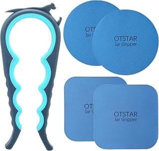 Multifunction Lid Opener & Kitchen Gadgets, Adjustable, Non-slip, Effortlessly Open Jar Lids Bottle Caps and Pull-tab Cans