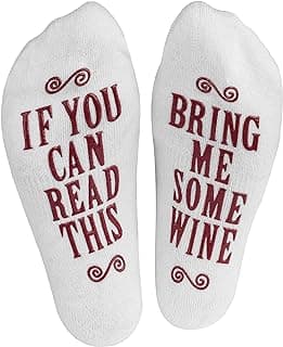 Haute Soiree Women's Novelty Socks - If You Can Read This Bring Me Some Socks - Funny Wine or Food Gift Idea - One Size