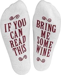 Haute Soiree Women's Novelty Socks - If You Can Read This Bring Me Some Socks - Funny Wine or Food Gift Idea - One Size