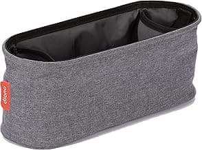 Diono Buggy Buddy Universal Stroller Organizer with Cup Holders, Secure Attachment, Zippered Pockets, Safe & Secure, Gray