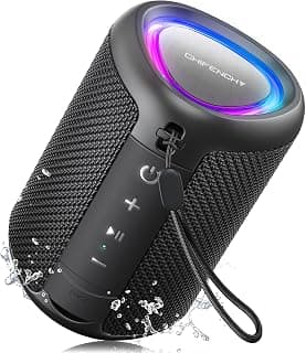 Powerful HD Sound, Dynamic Lights, 15H Playtime, BT 5.3, TWS Pairing, IPX5 Beach|Camping|Pool Accessories, Halloween Music