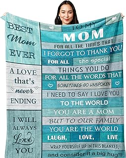 Mothers Day Blanket Gifts for Mom 60”x50”, Mom Birthday Gifts, Gifts for Mother Birthday, Best Mommy Ever Presents, Mother Soft Blanket