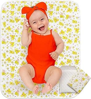 Changing Mat - Biggest Waterproof & Reusable Portable Changing Pad 25.5"x31.5" for Change Diaper in Any Places On the Go - Wipeable Compact Baby Change Cover Liner - Unisex Design for Girls & Boys