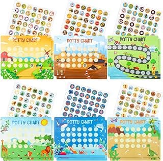 19 Pcs Potty Training Chart for Toddlers Boys Potty Training Reward Charts 6 Fun Styles Toilet Charts with Stickers Develop Toileting Habit for Kids Toddlers Boy
