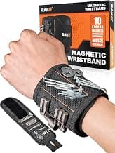 RAK Magnetic Wristband for Tools - Premium Tool Belt for Holding Screws Nails with Powerful Magnets, Birthday Gifts for Men, Cool Gadgets Stuff Gifts for Dad, Husband, Grandpa, Handyman, Him